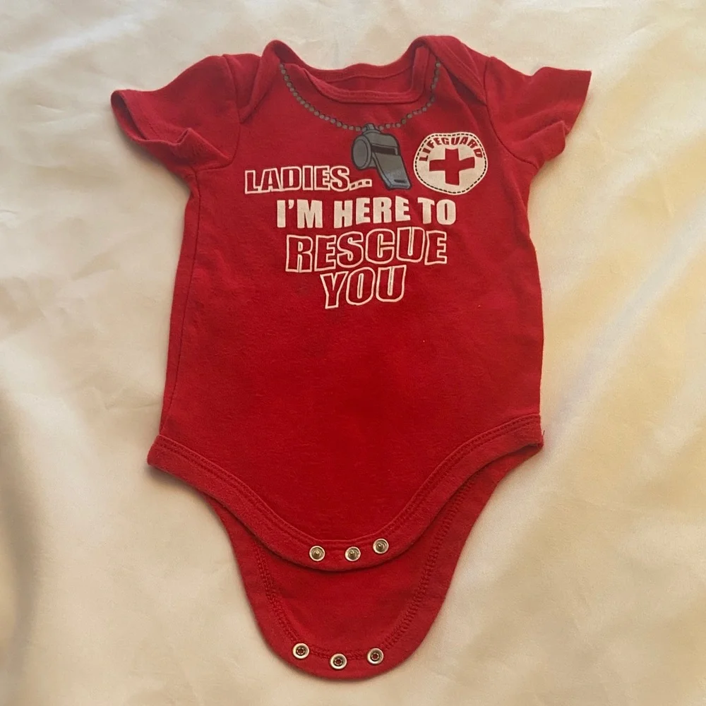 Red Rescue Themed Kids One Piece